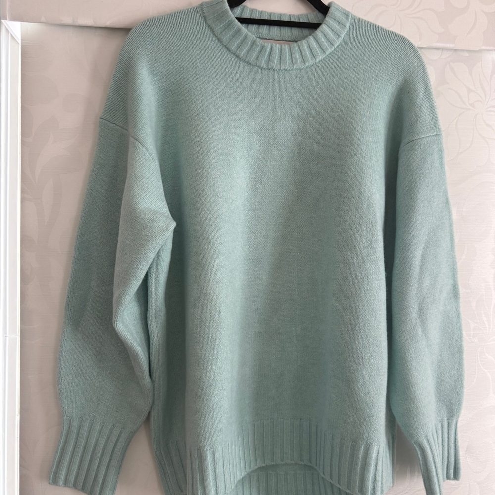 NWOT LOFT Robin’s Egg Blue Crew Neck Sweater (Size: MP)